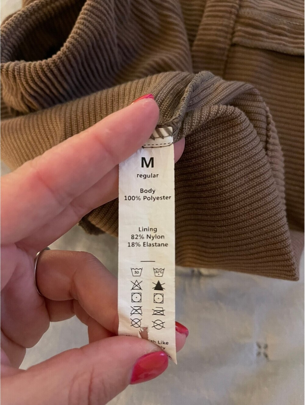 Halara | M | Camel Corduroy Skort with Zip Back